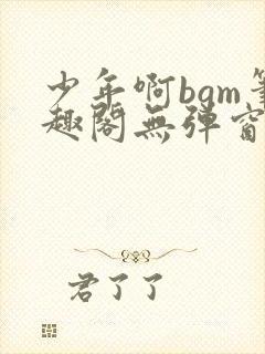 少年啊bgm笔趣阁无弹窗免费