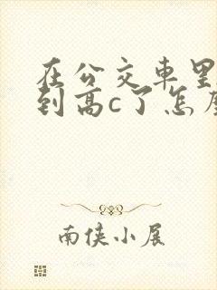 在公交车里c弄到高c了怎么办