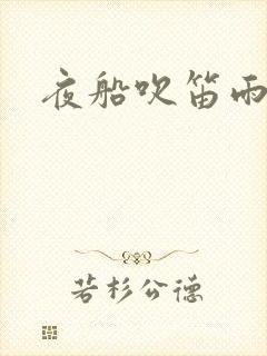 夜船吹笛雨潇潇封面