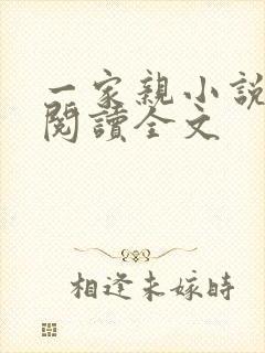 一家亲小说免费阅读全文