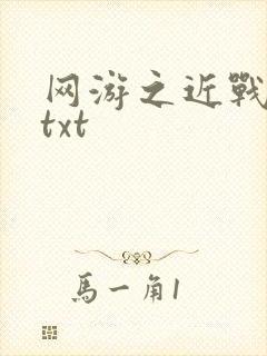 网游之近战法师txt