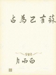 占为己有苏静初