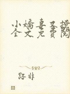 小娇妻又撩又甜全文免费阅读封面