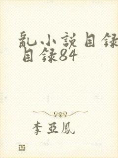 乱小说目录阅读目录84封面