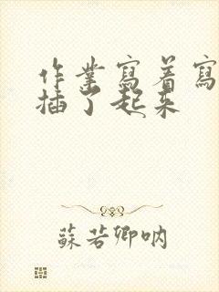 作业写着写着就插了起来