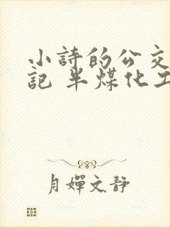 小诗的公交车日记 半煤化工