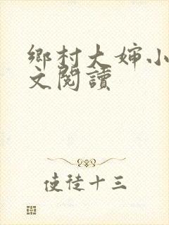 乡村大婶小说全文阅读