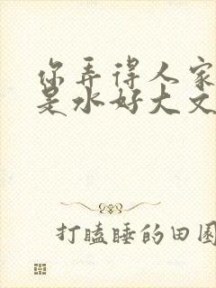 你弄得人家里都是水好大文