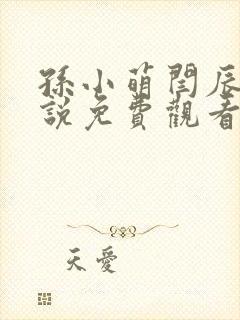 孙小萌闫辰的小说免费观看