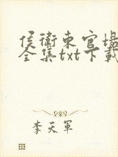 侯卫东官场笔记全集txt下载封面