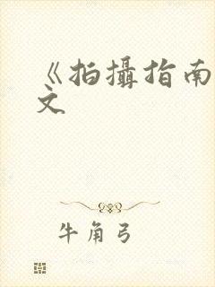 《拍摄指南》全文