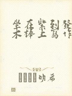 坐在紫到发黑的木棒上写作业