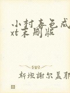 小村春色成刚txt末删版封面