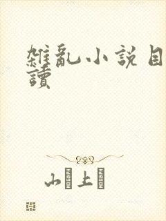 杂乱小说目录阅读封面