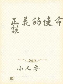 正义的使命 小说封面