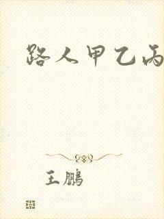 路人甲乙丙丁封面