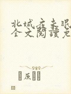 北城夜未眠小说全文阅读免费