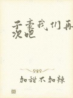 子豪我们再做一次吧封面