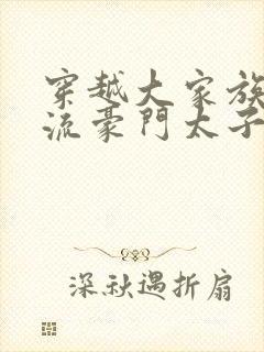 穿越大家族之风流豪门太子爷