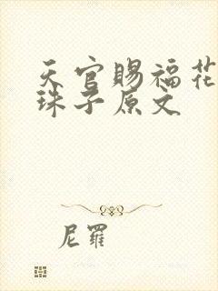 天官赐福花怜塞珠子原文
