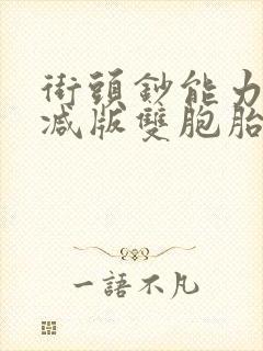 街头钞能力无删减版双胞胎