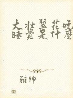 大壮翠花晚上不睡觉是什么电视剧封面