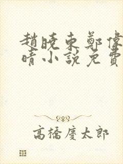 赵晓东郑伟吴雪晴小说免费阅读封面