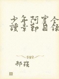 少年阿宾全文阅读章节目录