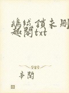 鹅绒锁未删除笔趣阁txt