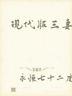 现代版三妻四妾