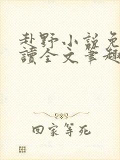 赴野小说免费阅读全文笔趣阁