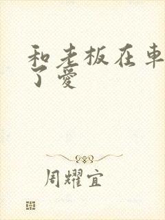 和老板在车里做了爱