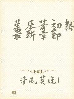 叶辰萧初然更新最新章节