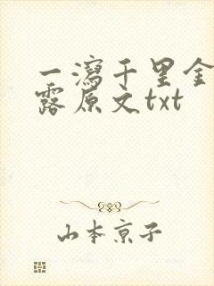 一泻千里金银花露原文txt