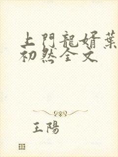上门龙婿叶辰萧初然全文