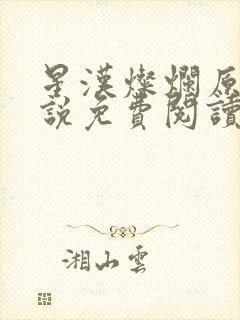 星汉灿烂原著小说免费阅读