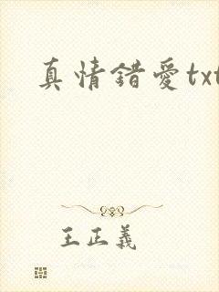 真情错爱txt封面