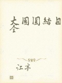 大团圆结目录大全