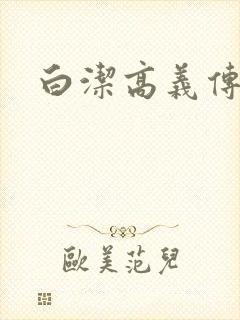 白洁高义传封面