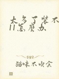 太多了装不下h11怎么办