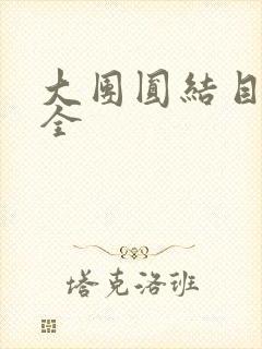 大团圆结目录大全封面