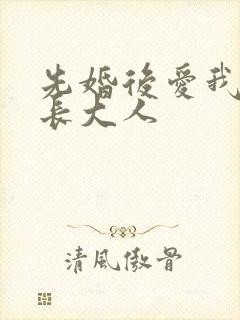 先婚后爱我的市长大人封面