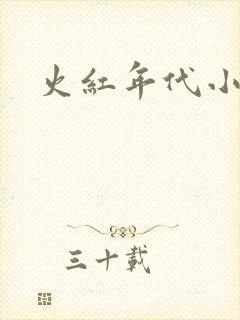 火红年代小说封面