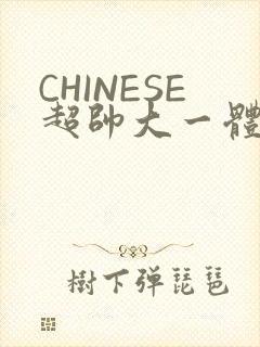 CHINESE超帅大一体育系精牛