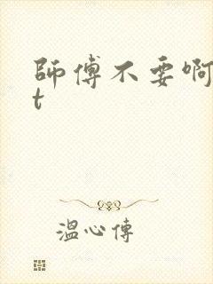 师傅不要啊txt封面