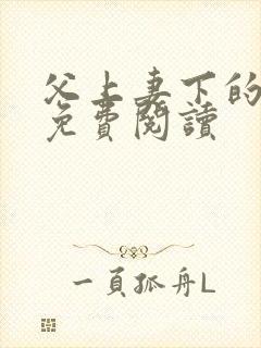 父上妻下的小说免费阅读