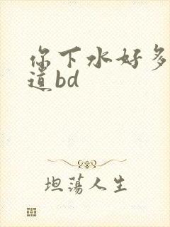 你下水好多下水道bd