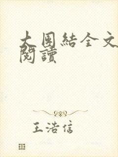 大团结全文免费阅读封面