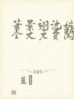 萧景翊沈婉小说全文免费阅读