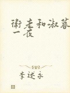 卫老和淑蓉销魂一夜封面